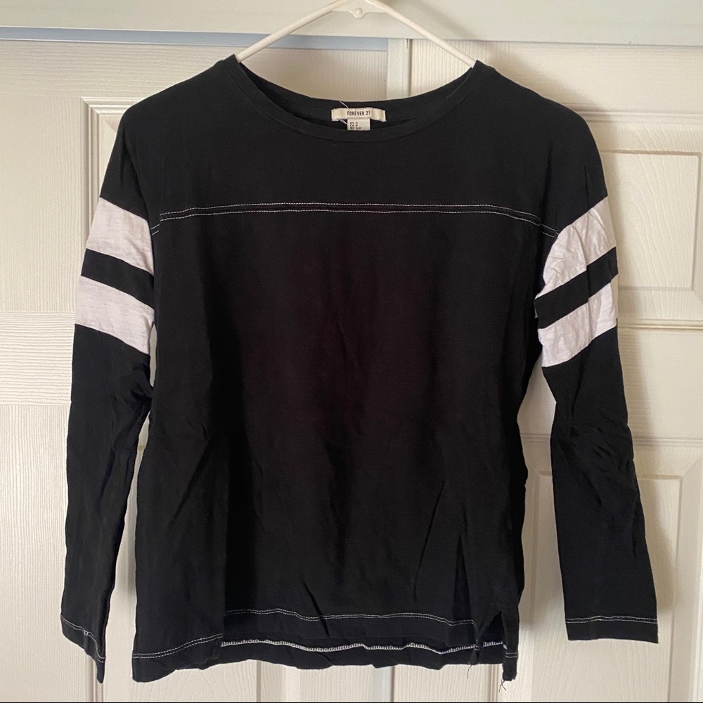 forever 21 small black long sleeve top